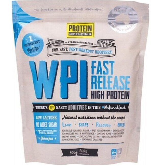 Protein Supplies Australia WPI Pure Unflavoured 500gm