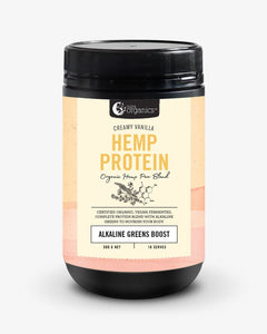 Nutra Organics Hemp Protein Creamy Vanilla (Alkaline Green Boost) 500g