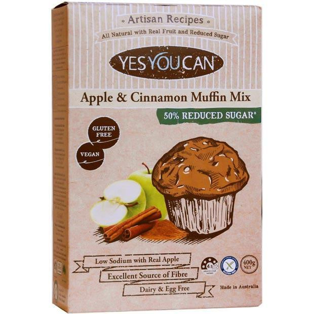 Yes You Can Apple & Cinnamon Muffin Mix 400g