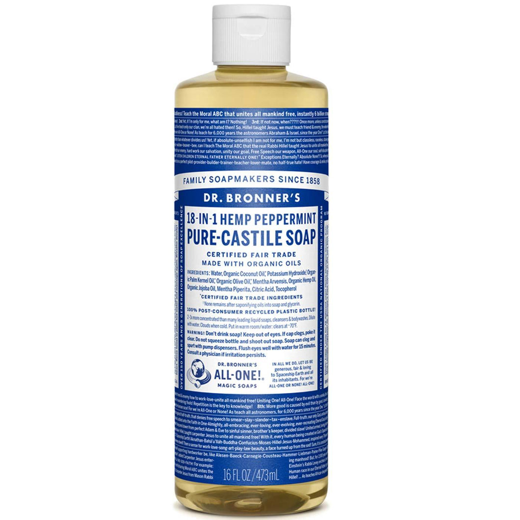 Dr Bronner's Pure Castile Soap Peppermint 473ml