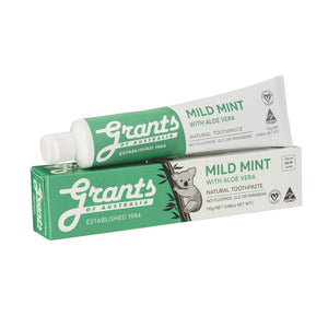 Grants Natural Toothpaste Mild Mint With Aloe 110g