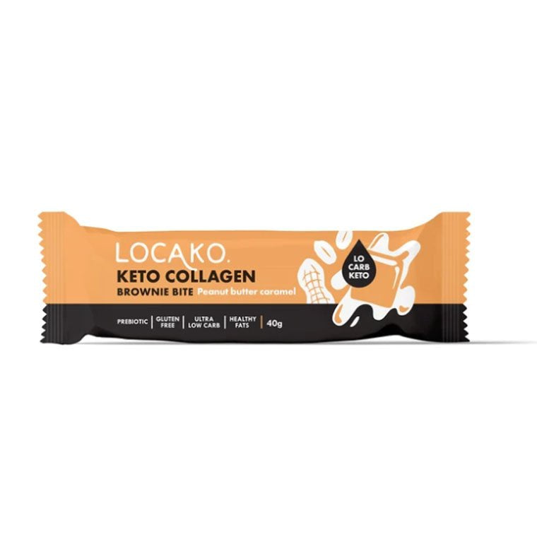 Locako Keto Collagen Brownie Bite Peanut Butter 40g
