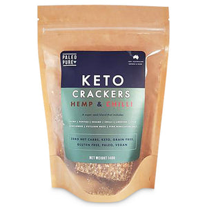 Keto Crackers Hemp & Chilli 140g