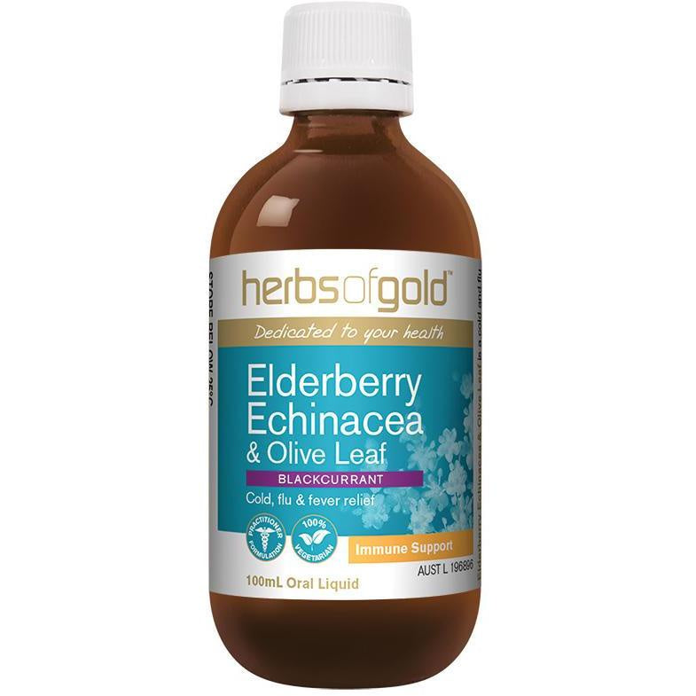 Herbs of Gold Elderberry, Echinacea & Olive Leaf 100ml