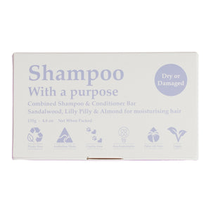 Shampoo With A Purpose Shampoo & Conditioner Bar Damaged Hair 135g
