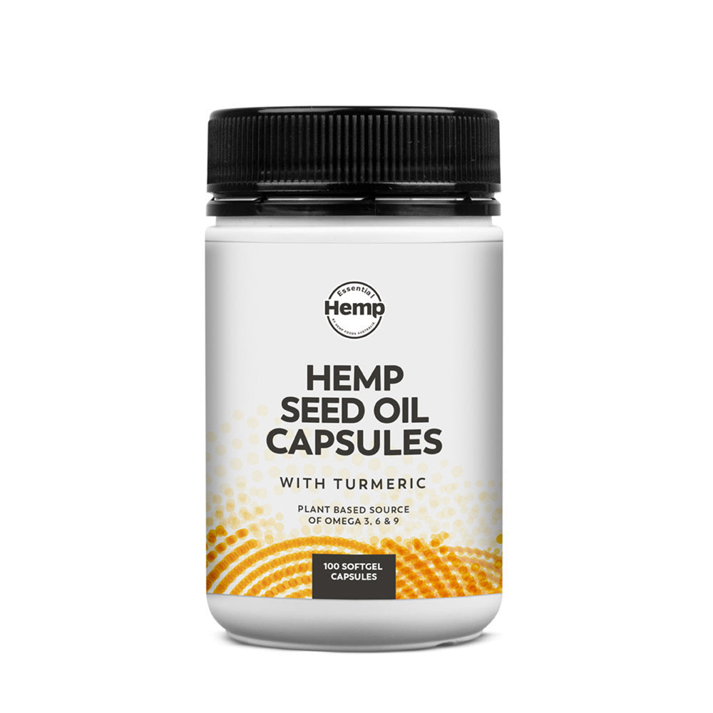 Essential Hemp Seed Oil Capsules with Turmeric 100 caps