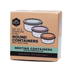 Ever Eco S/Steel Round Containers Spring Collection - Set of 3