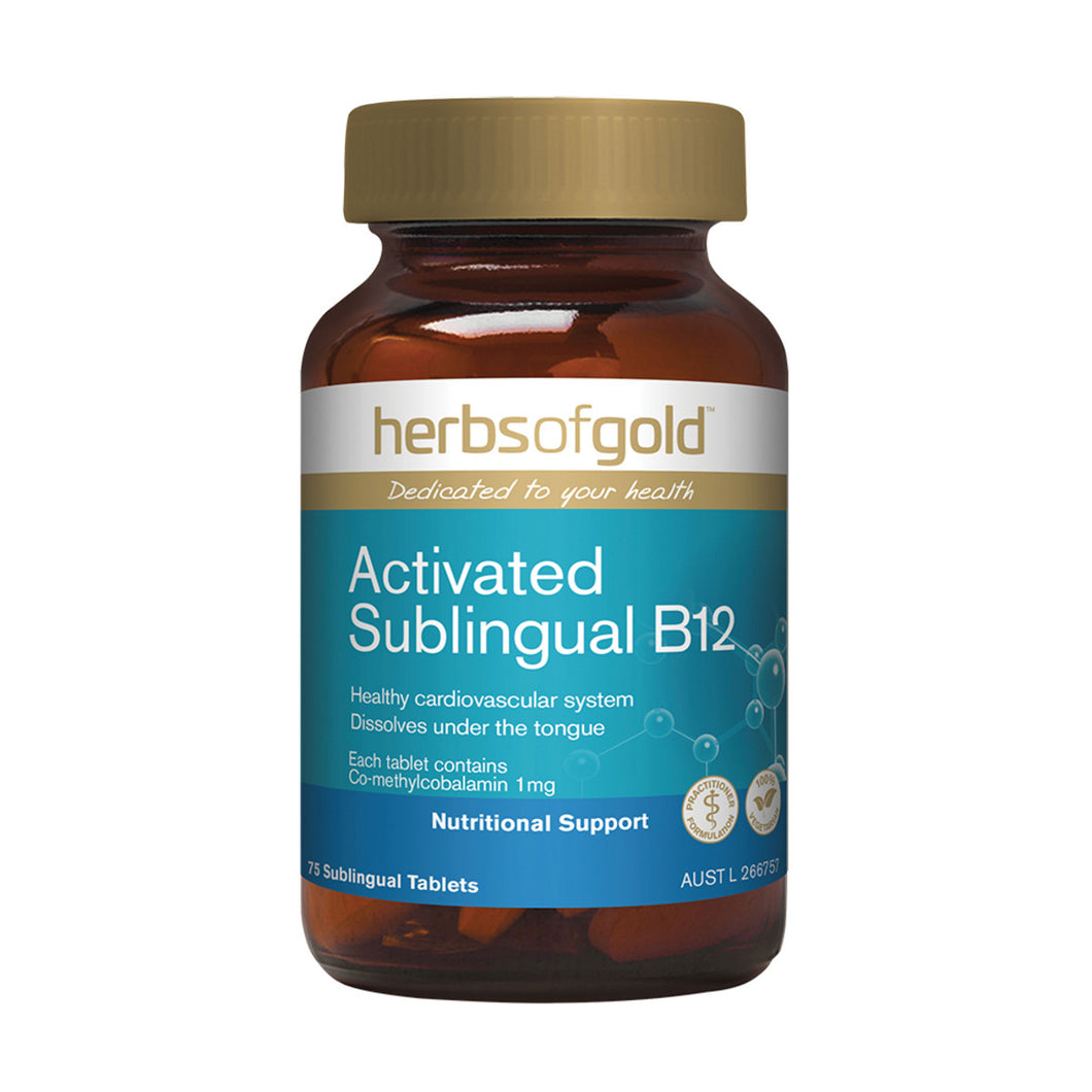 Herbs of Gold Activated Sublingual B12 75 tablets