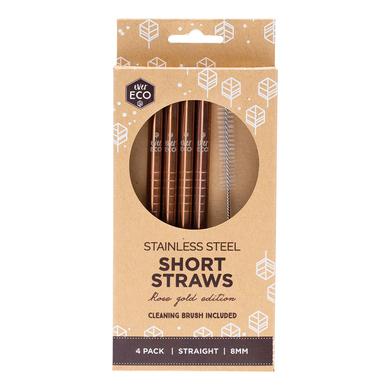 Ever Eco SS Gold Short Straws Straight 4 pack