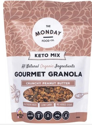 Monday Food Co Keto Granola Crunchy Peanut Butter 800g