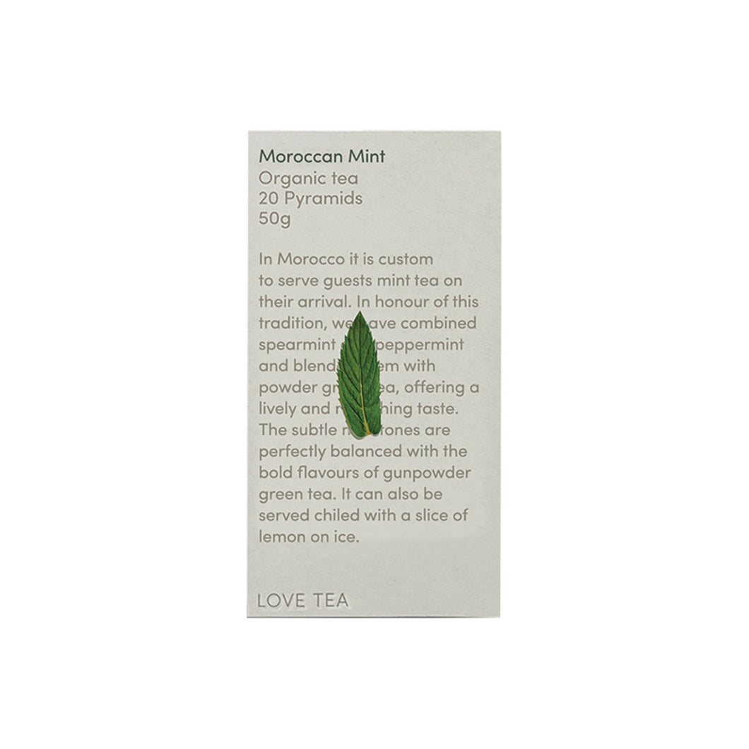 Love Tea Organic Moroccan Mint 20 pyramid teabags