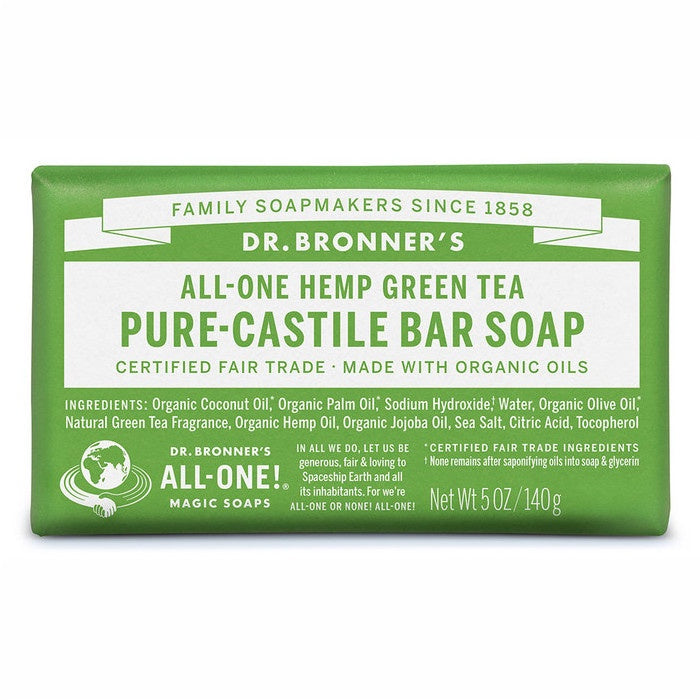 Dr Bronner's Pure Castile Soap Bar Green Tea 140g