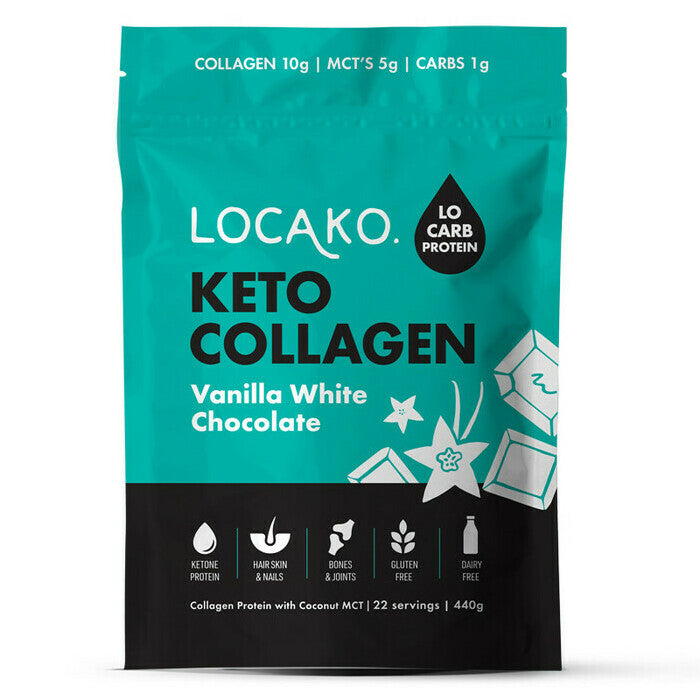 Locako Keto Collagen Vanilla White Chocolate 440g